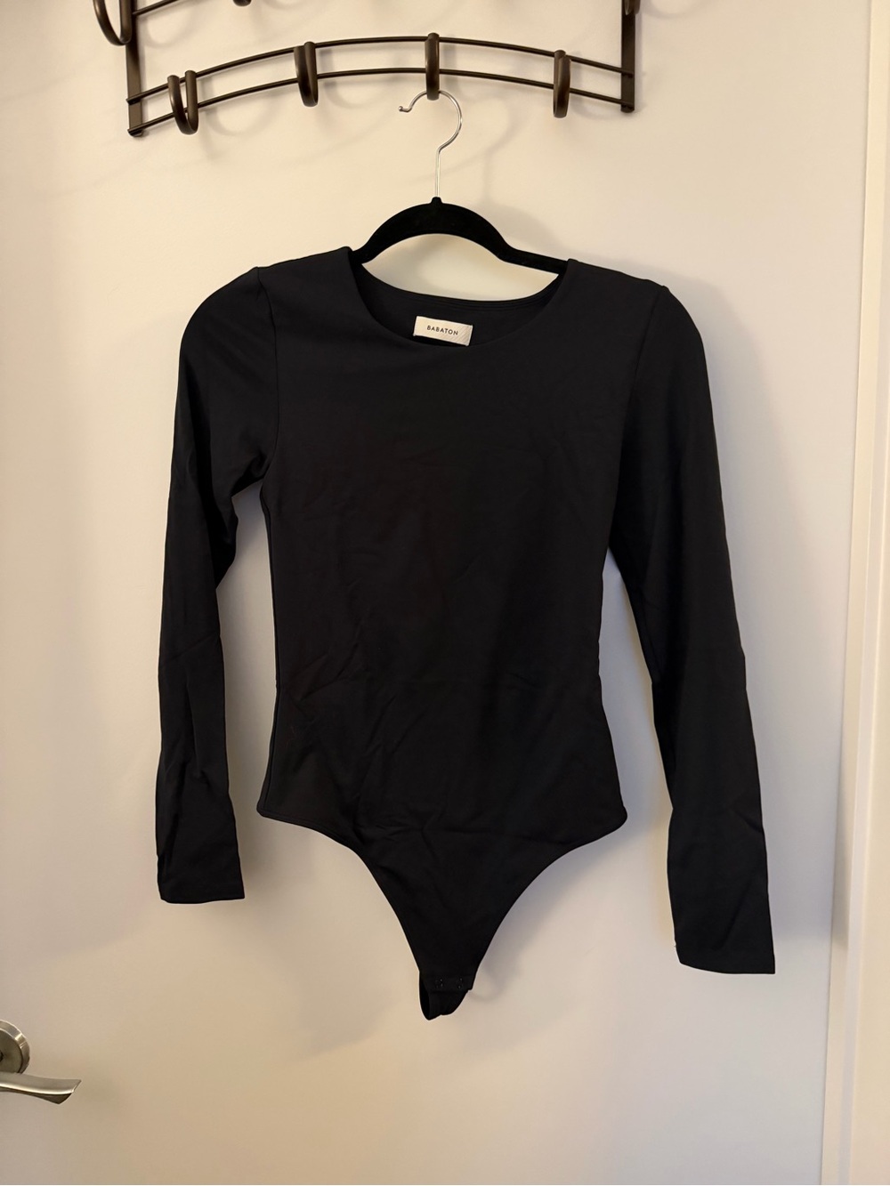Aritzia Babaton Black Long-Sleeve Bodysuit